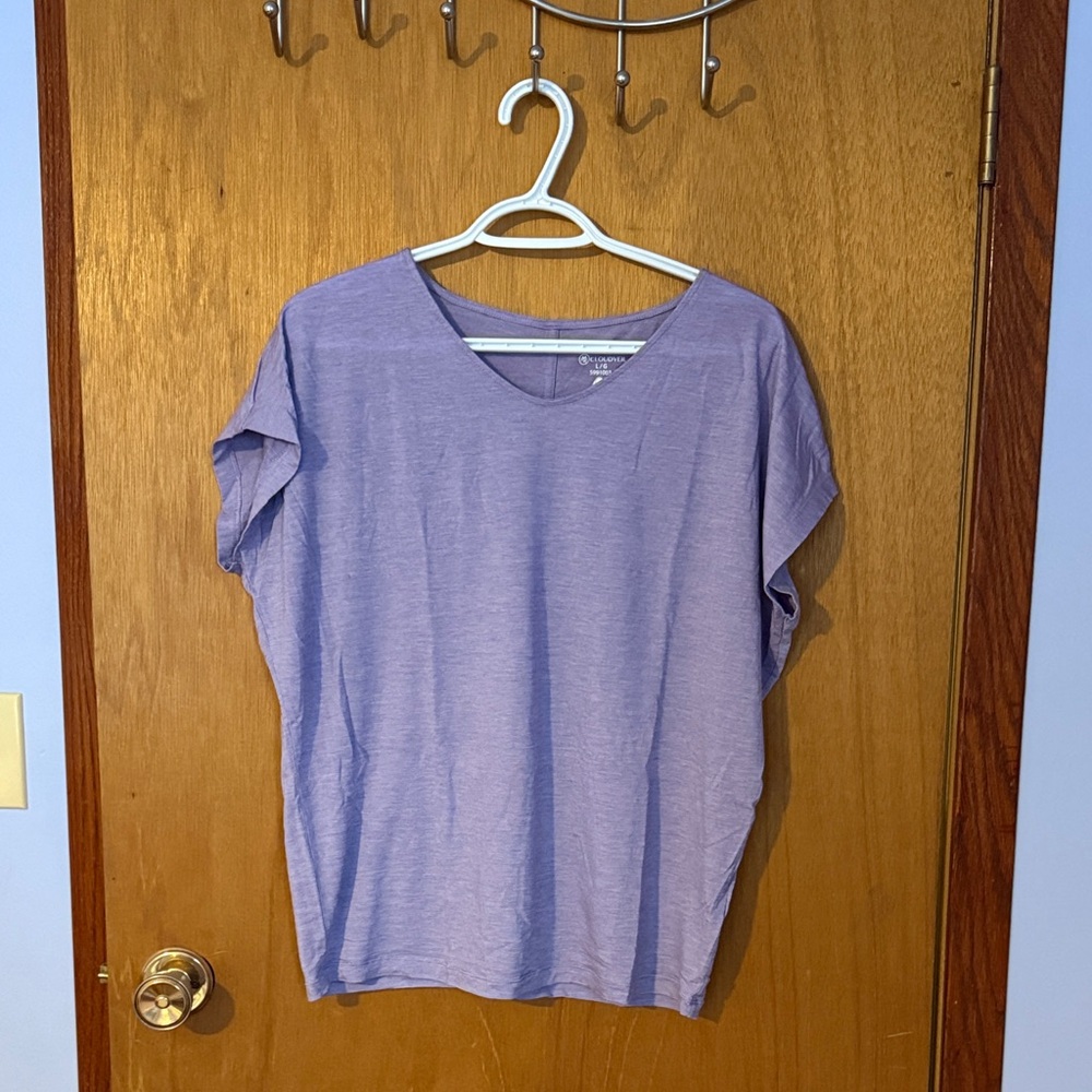 Casual Lavender Short Sleeve Top